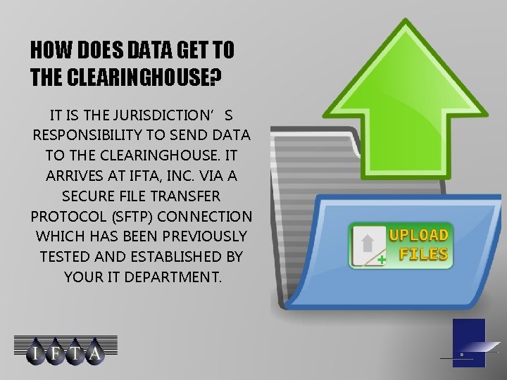 HOW DOES DATA GET TO THE CLEARINGHOUSE? IT IS THE JURISDICTION’S RESPONSIBILITY TO SEND