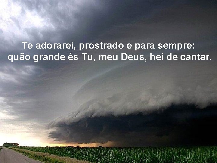 Te adorarei, prostrado e para sempre: quão grande és Tu, meu Deus, hei de