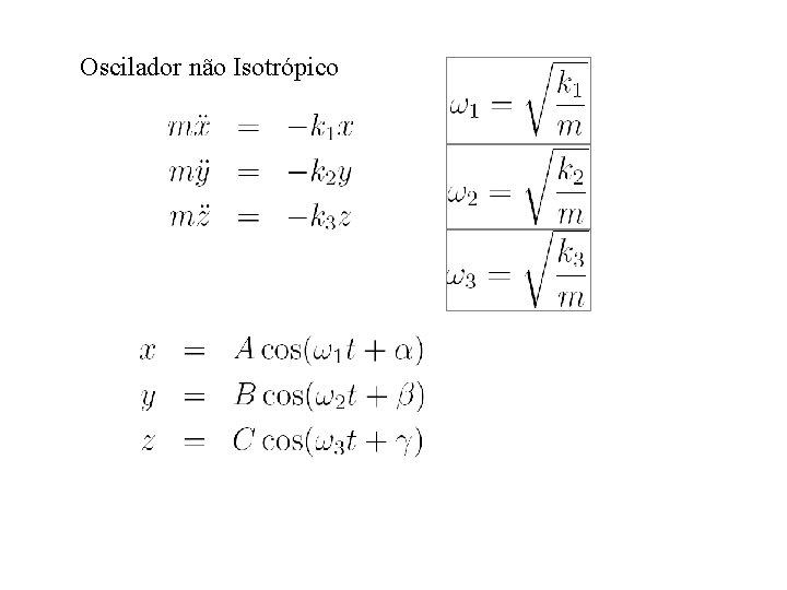 Oscilador não Isotrópico 