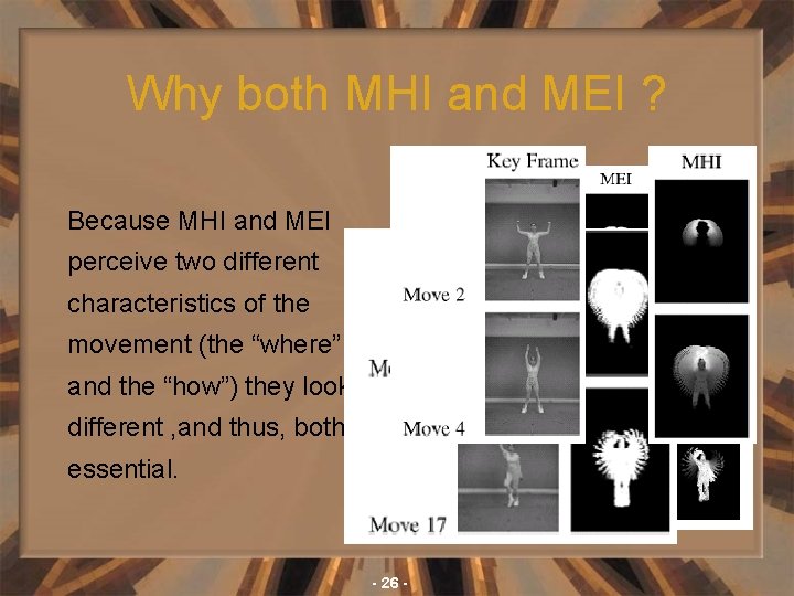 Why both MHI and MEI ? Because MHI and MEI perceive two different characteristics