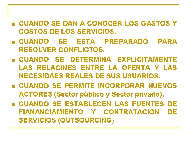 n n n CUANDO SE DAN A CONOCER LOS GASTOS Y COSTOS DE LOS