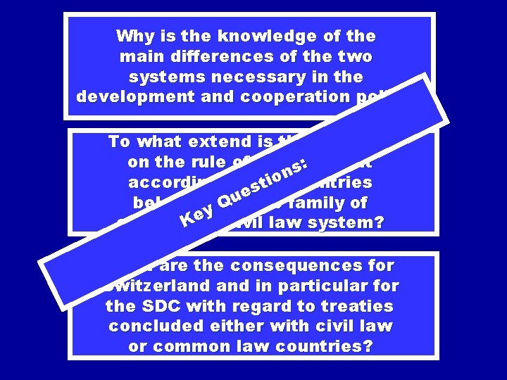 Why is the knowledge of the main differences of the two systems necessary in