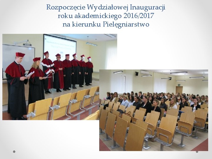 Rozpoczęcie Wydziałowej Inauguracji roku akademickiego 2016/2017 na kierunku Pielęgniarstwo 