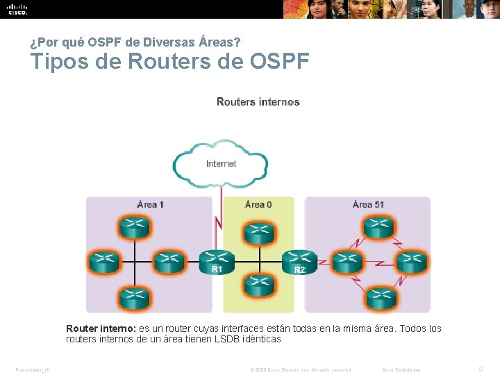 ¿Por qué OSPF de Diversas Áreas? Tipos de Routers de OSPF Router interno: es ¿Por qué OSPF de Diversas Áreas? Tipos de Routers de OSPF Router interno: es