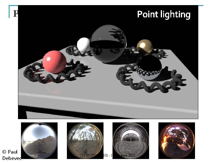 Point Light Source © Paul Debevec CG III (NPGR 010) 47 - J. Křivánek