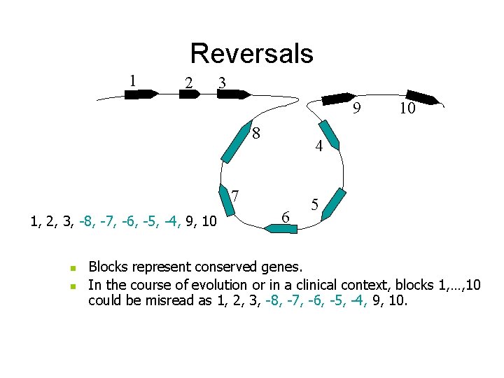 Reversals 1 2 3 9 8 4 7 1, 2, 3, -8, -7, -6, Reversals 1 2 3 9 8 4 7 1, 2, 3, -8, -7, -6,