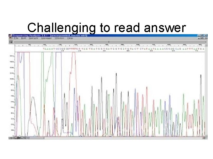 Challenging to read answer Challenging to read answer