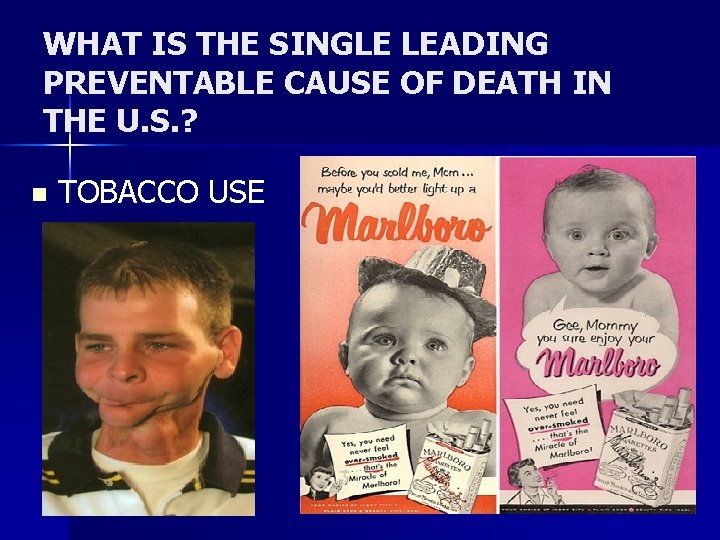 WHAT IS THE SINGLE LEADING PREVENTABLE CAUSE OF DEATH IN THE U. S. ?