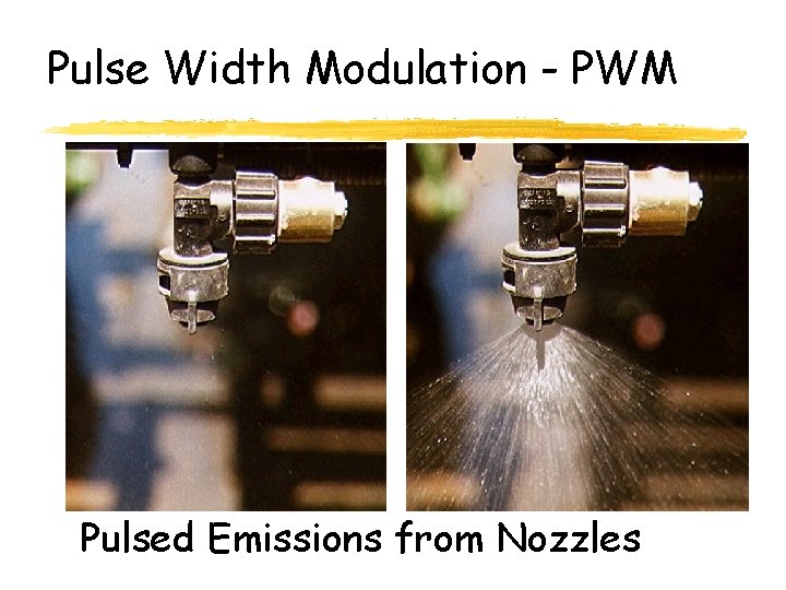 Pulse Width Modulation - PWM Pulsed Emissions from Nozzles 