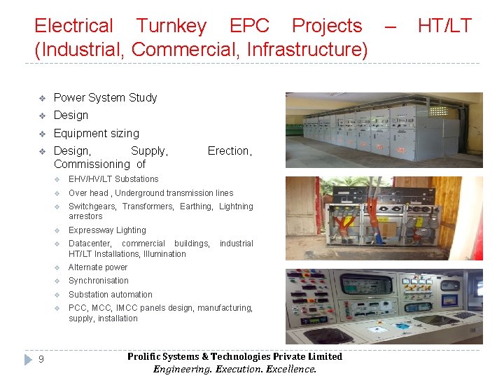 Electrical Turnkey EPC Projects – HT/LT (Industrial, Commercial, Infrastructure) v Power System Study v