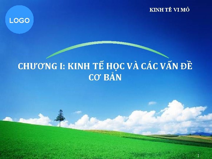 KINH TẾ VI MÔ LOGO CHƯƠNG I: KINH TẾ HỌC VÀ CÁC VẤN ĐỀ