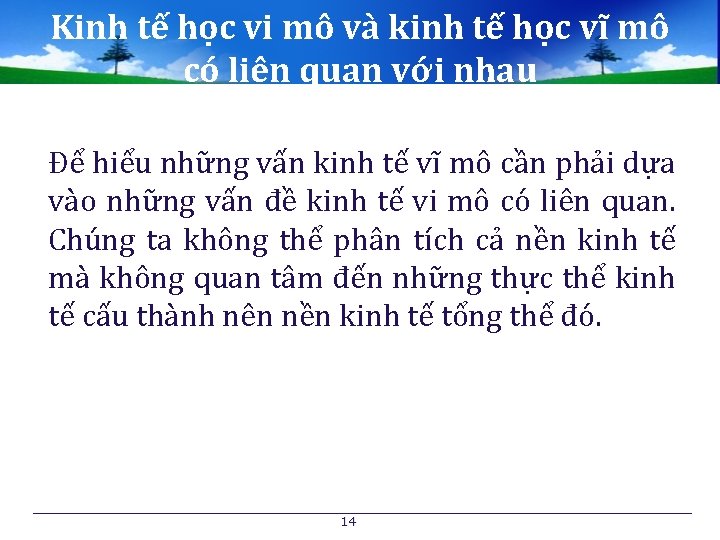 Kinh tế học vi mô và kinh tế học vĩ mô có liên quan