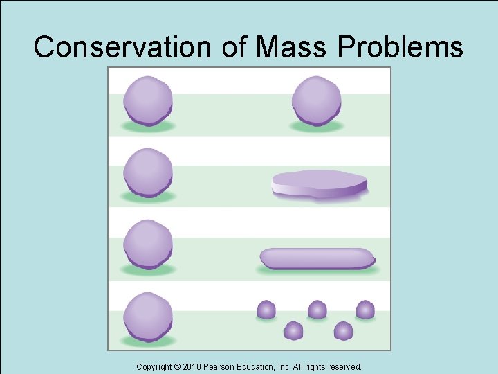 Conservation of Mass Problems Copyright © 2010 Pearson Education, Inc. All rights reserved. 