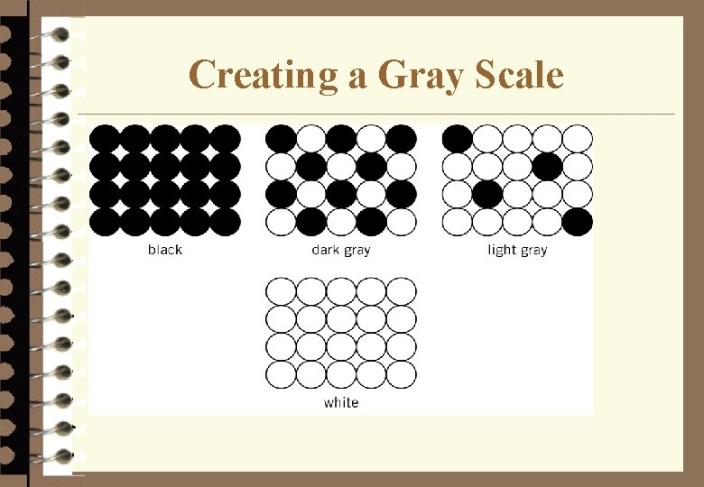 Creating a Gray Scale 