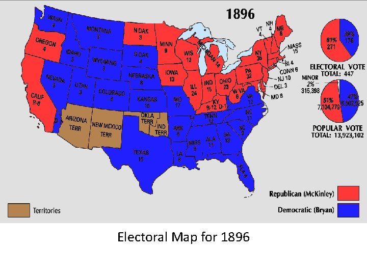 Electoral Map for 1896 