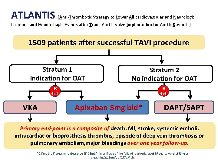 ATLANTIS (Anti-Thrombotic Strategy to Lower All cardiovascular and Neurologic Ischemic and Hemorrhagic Events after