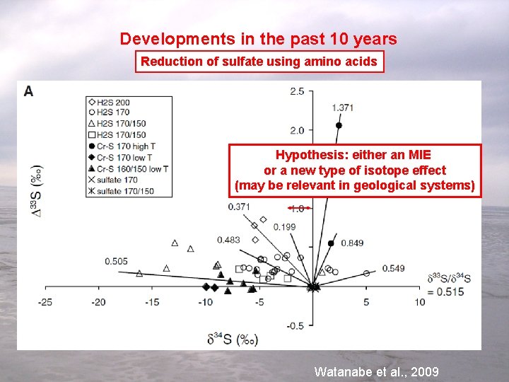 Developments in the past 10 years Reduction of sulfate using amino acids Hypothesis: either
