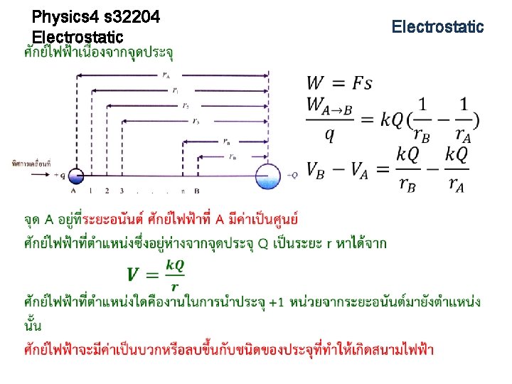 Physics 4 s 32204 Electrostatic 