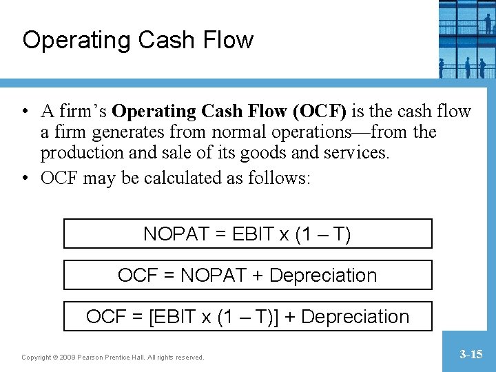 Operating Cash Flow • A firm’s Operating Cash Flow (OCF) is the cash flow Operating Cash Flow • A firm’s Operating Cash Flow (OCF) is the cash flow