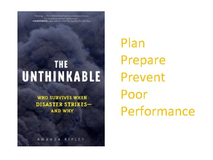 Plan Prepare Prevent Poor Performance 