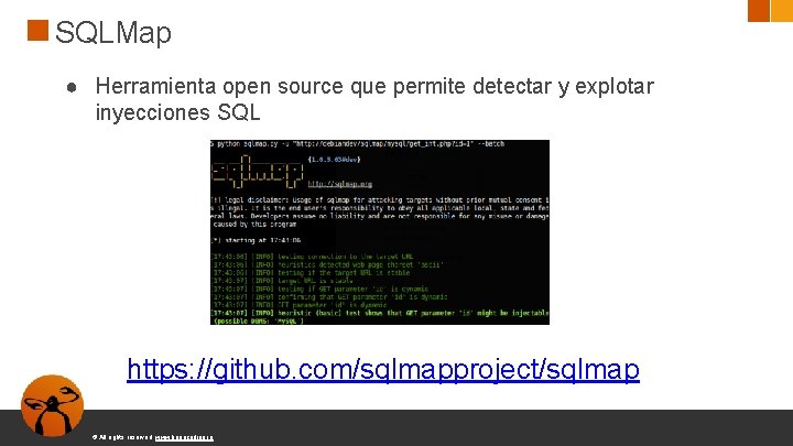 SQLMap ● Herramienta open source que permite detectar y explotar inyecciones SQL https: //github.