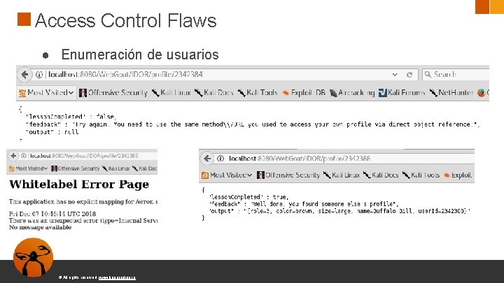 Access Control Flaws ● Enumeración de usuarios © All rights reserved. www. keepcoding. io