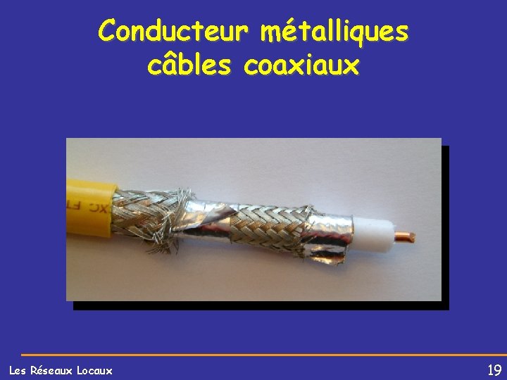 Conducteur métalliques câbles coaxiaux Les Réseaux Locaux 19 