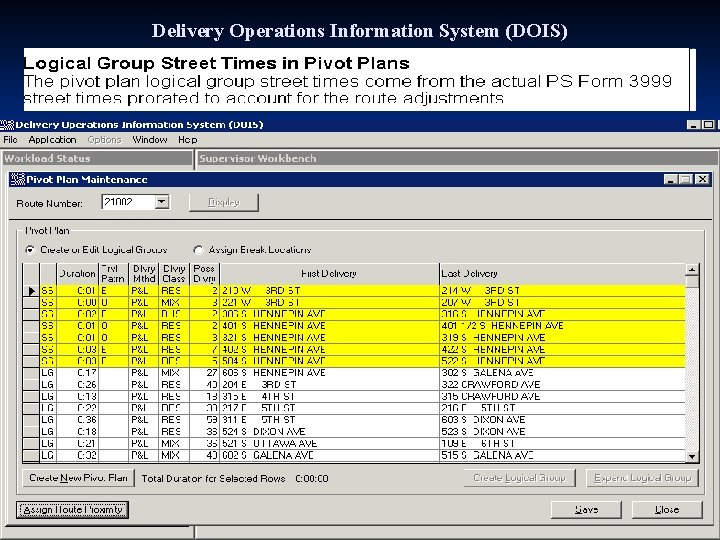 Delivery Operations Information System (DOIS) 