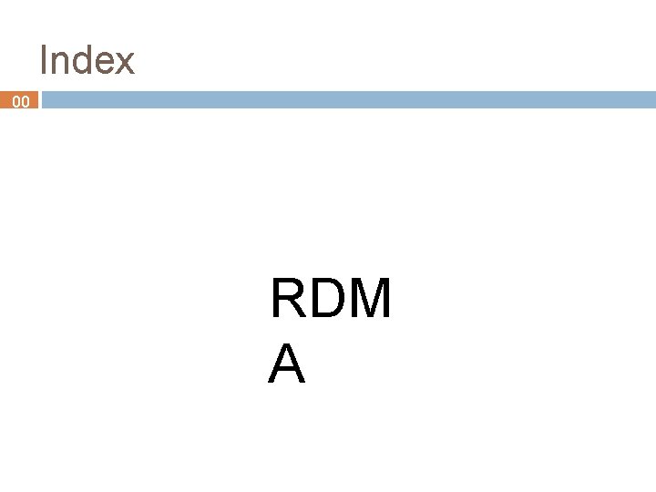 Index 00 RDM A 