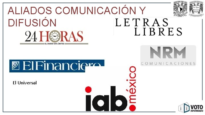 ALIADOS COMUNICACIÓN Y DIFUSIÓN El Universal ALIADOS COMUNICACIÓN Y DIFUSIÓN El Universal