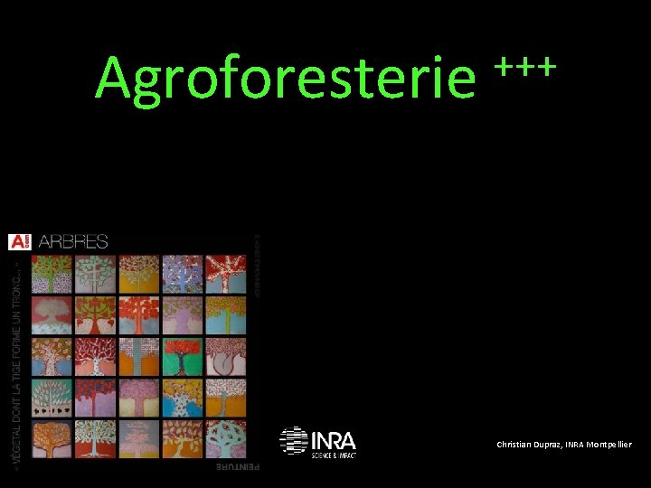 Agroforesterie +++ Christian Dupraz, INRA Montpellier 