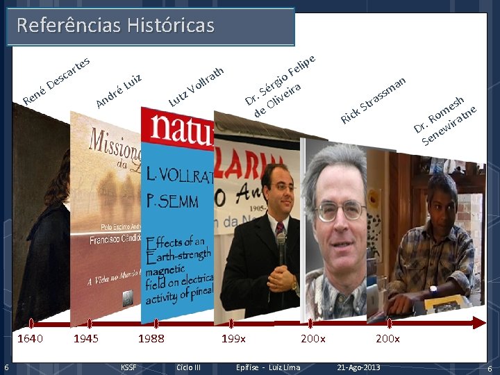 Referências Históricas es t r a sc e éD n Re 1640 6 d