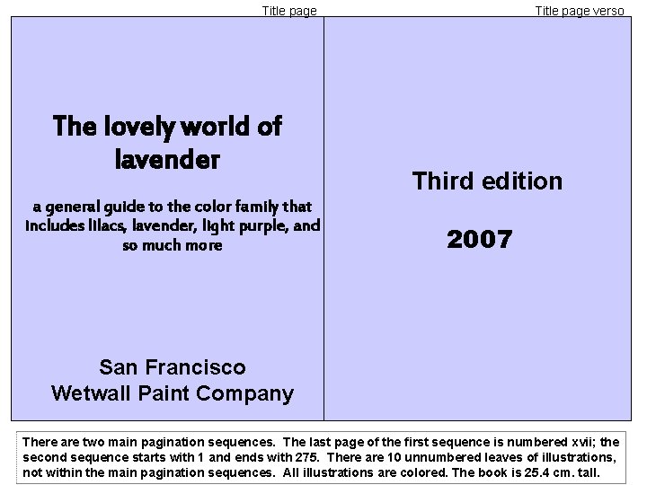 Title page The lovely world of lavender a general guide to the color family