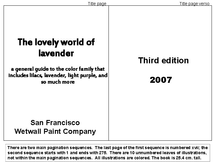 Title page The lovely world of lavender a general guide to the color family