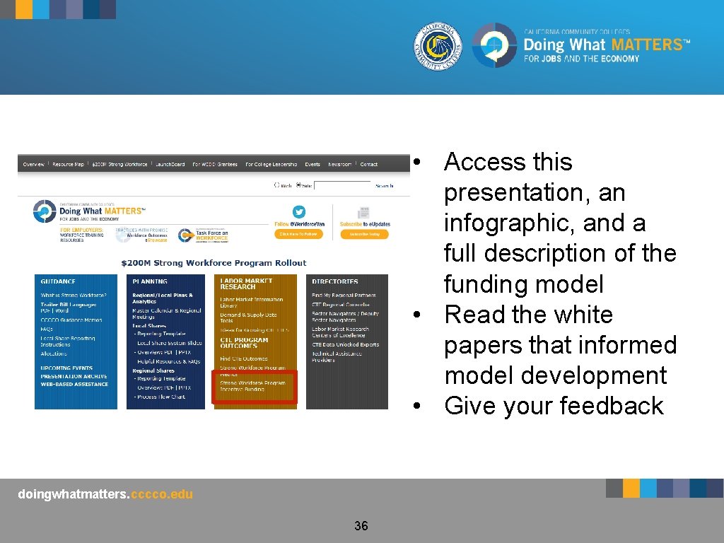  • Access this presentation, an infographic, and a full description of the funding