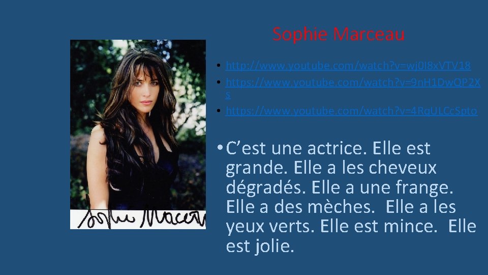 Sophie Marceau • http: //www. youtube. com/watch? v=wj 0 I 8 x. VTV 18