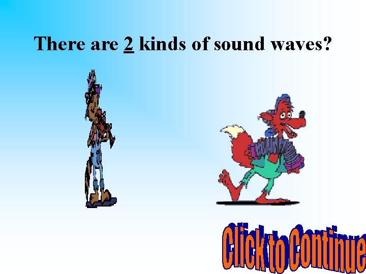 There are 2 kinds of sound waves? 