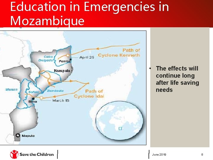 Education in Emergencies in Mozambique • The effects will continue long after life saving