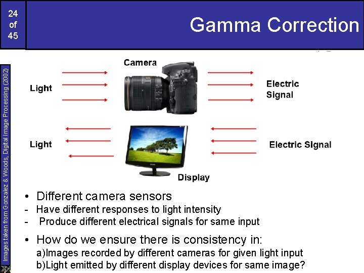 Images taken from Gonzalez & Woods, Digital Image Processing (2002) 24 of 45 Gamma