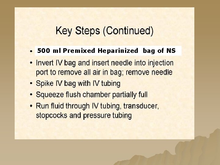 500 ml Premixed Heparinized bag of NS 500 ml Premixed Heparinized bag of NS