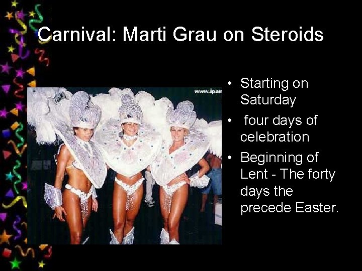 Carnival: Marti Grau on Steroids • Starting on Saturday • four days of celebration