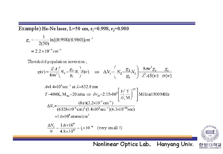Chapter 10 Laser Oscillation Gain and Threshold Detailed