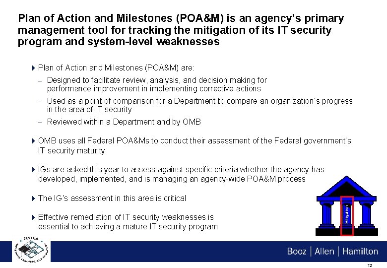 Plan of Action and Milestones (POA&M) is an agency’s primary management tool for tracking