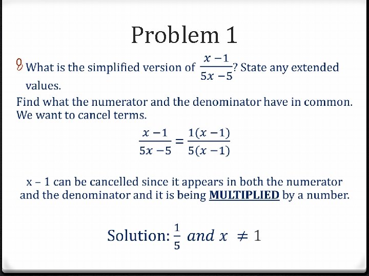 Problem 1 0 