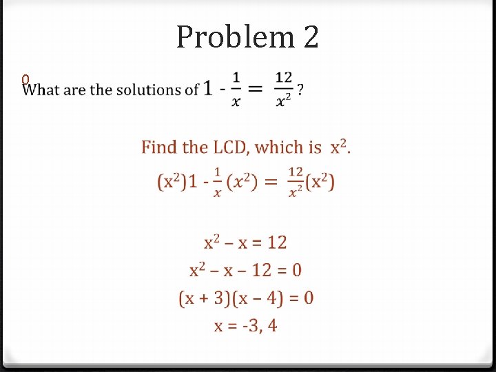 Problem 2 0 