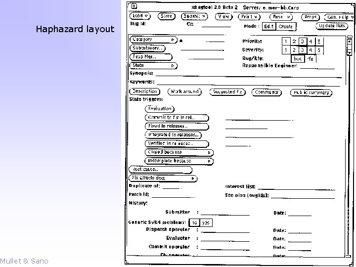 Haphazard layout Mullet & Sano 