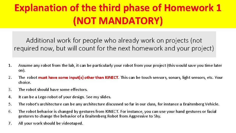 Explanation of the third phase of Homework 1 (NOT MANDATORY) Additional work for people