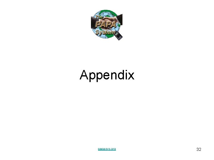 Appendix papasys. org 32 Appendix papasys. org 32