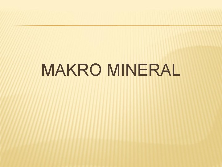 MAKRO MINERAL 
