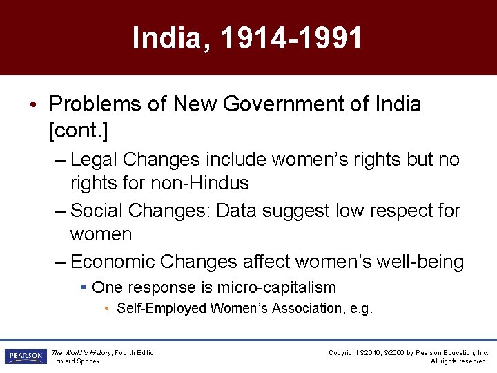 India, 1914 -1991 • Problems of New Government of India [cont. ] – Legal